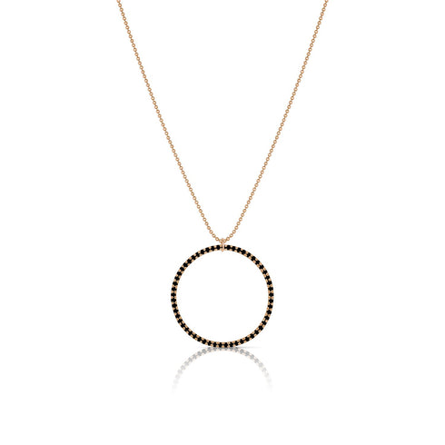 in black diamonds and rose gold,<br>medium diameter <span class='visuallyhidden'>Call, text 323-404-2959 for shopping help.</span>